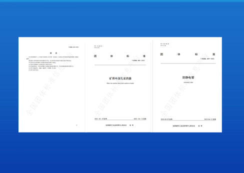 制定標(bi?o)準(zh?n)實(sh?)施-《礦用中深孔裝藥器》與《防靜電管》